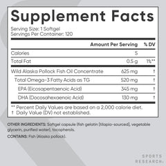 MSC certified sustainable Alaska Pollock fish oil