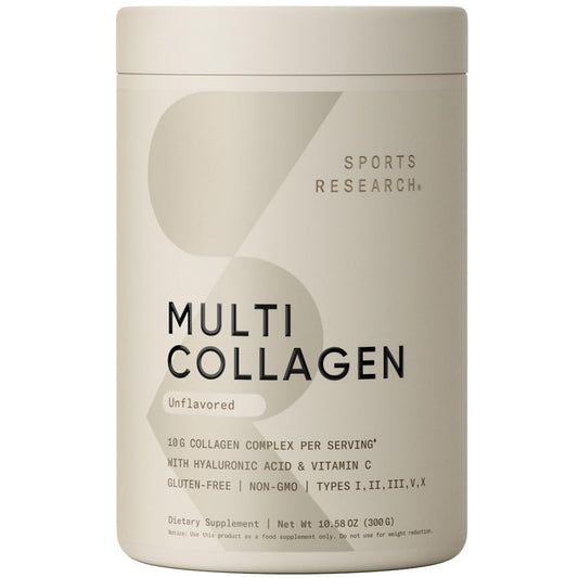 Sports Research Multi Collagen unflavored powder jar