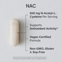 NAC 600mg veggie capsules close-up