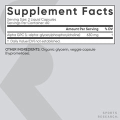Non-GMO Project Verified badge on Alpha GPC packaging for transparent sourcing