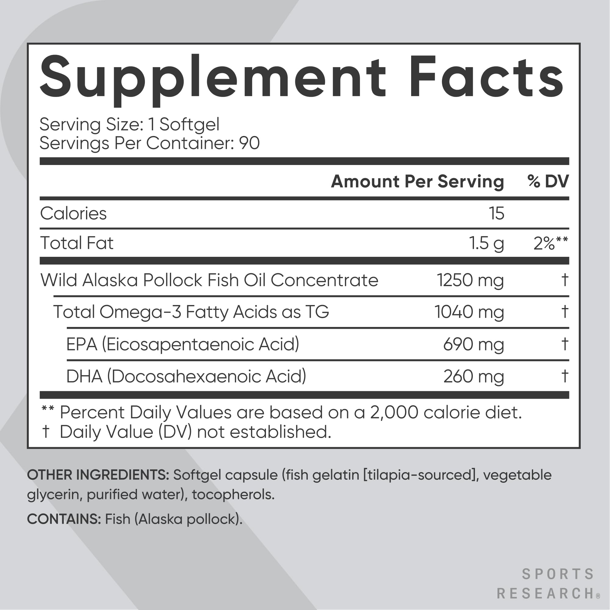 Illustration showing EPA and DHA per capsule
