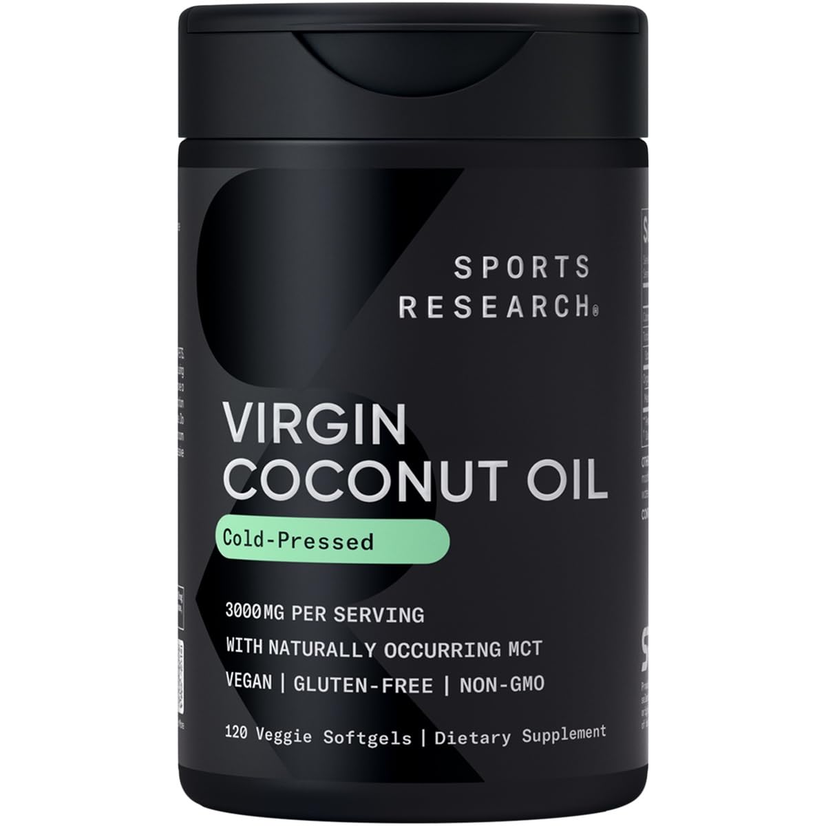 Hero image of Sports Research Organic Coconut Oil Capsules bottle