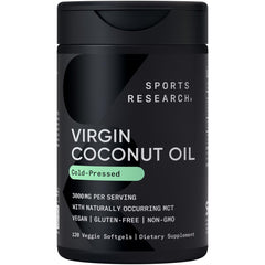 Hero image of Sports Research Organic Coconut Oil Capsules bottle