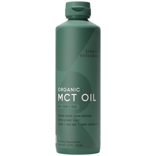 Sports Research Organic MCT Oil 32oz bottle front view