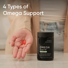 Plant-based oils blend used in Sports Research Omega 3-6-7-9 softgels