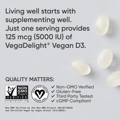 Vegan Certified and Non-GMO Project Verified seals on bottle
