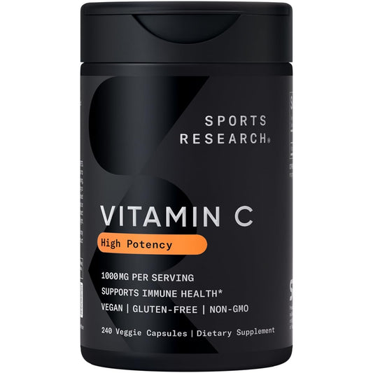 Sports Research Vitamin C 1000 mg bottle - front view
