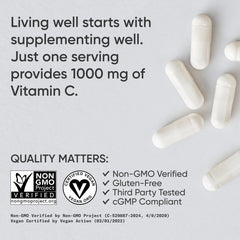 Non-GMO, gluten-free, vegan certification icons