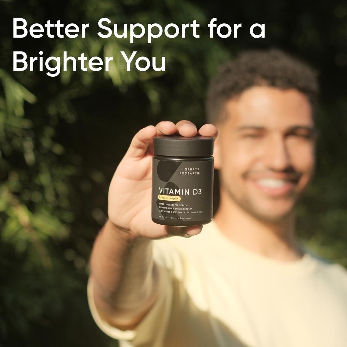 Non-GMO and soy-free Vitamin D3 softgels