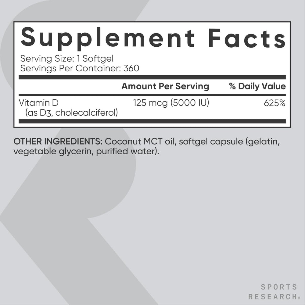 Seal indicating seed oil free on Vitamin D3 product label