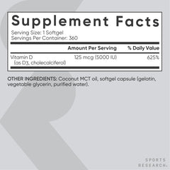 Seal indicating seed oil free on Vitamin D3 product label