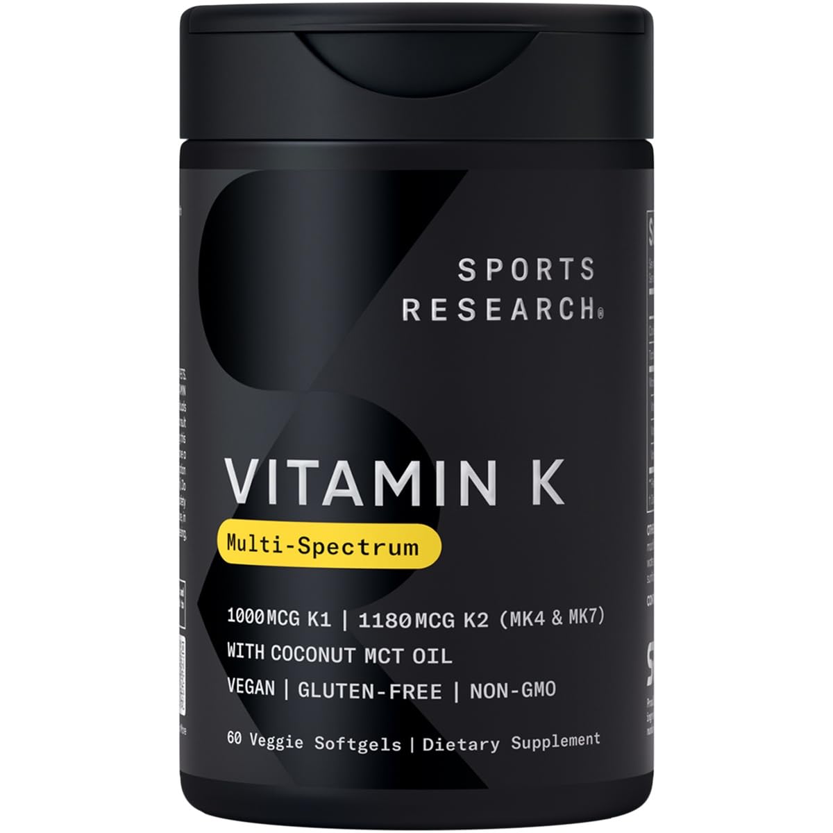 Sports Research Vitamin K Multi-Spectrum bottle and label