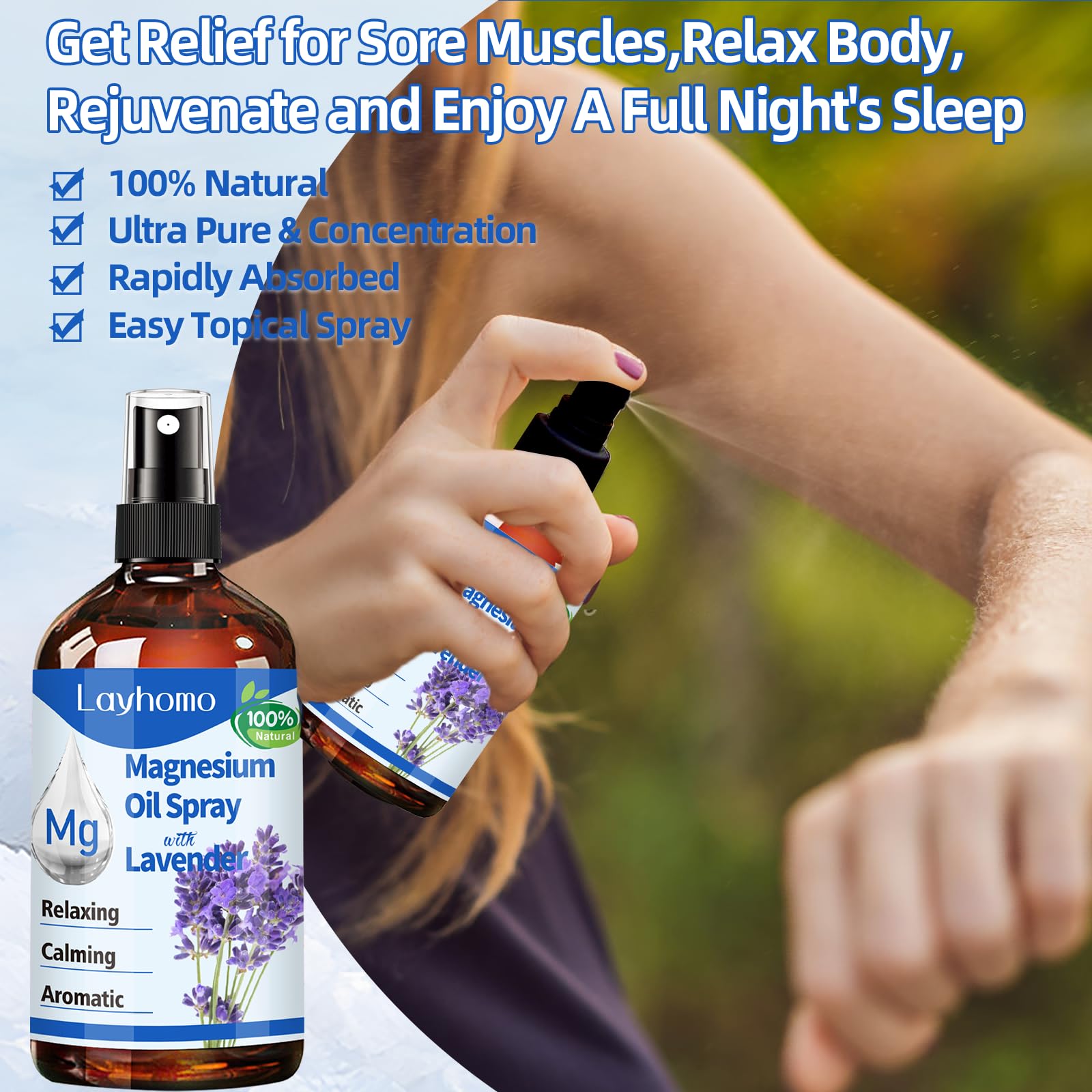 Step-by-step spray-on body application