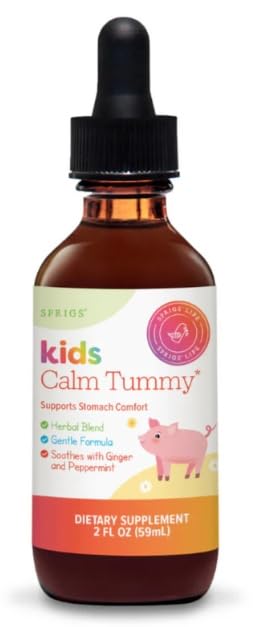 SPRIGS Kids Calm Tummy bottle and packaging (2 fl oz)