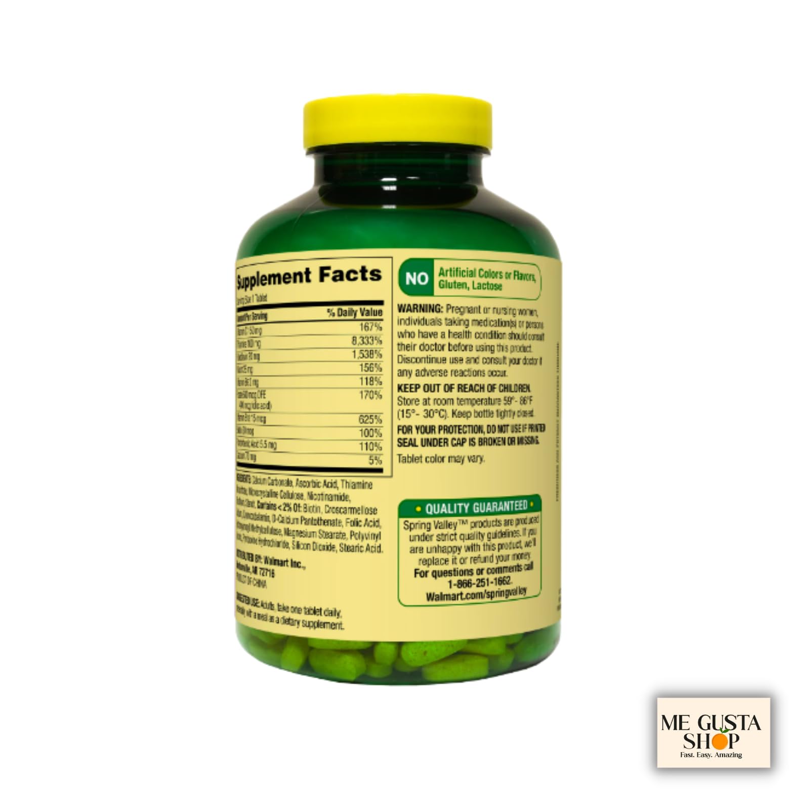 Spring Valley Vitamin B-Complex 500-count packaging box