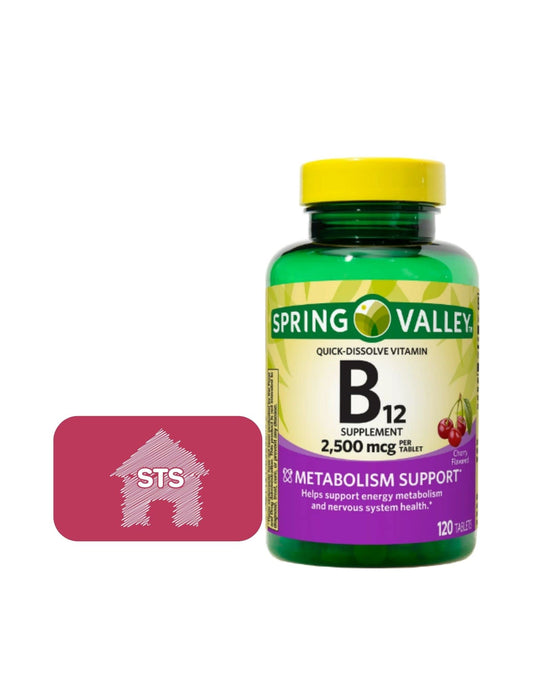 Spring Valley Vitamin B12 Quick-Dissolve Tablets Cherry Flavor bottle