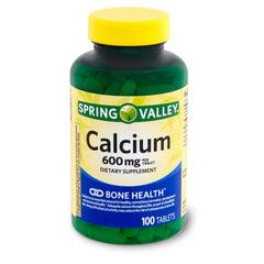 Spring Valley Calcium 600mg bottle front view