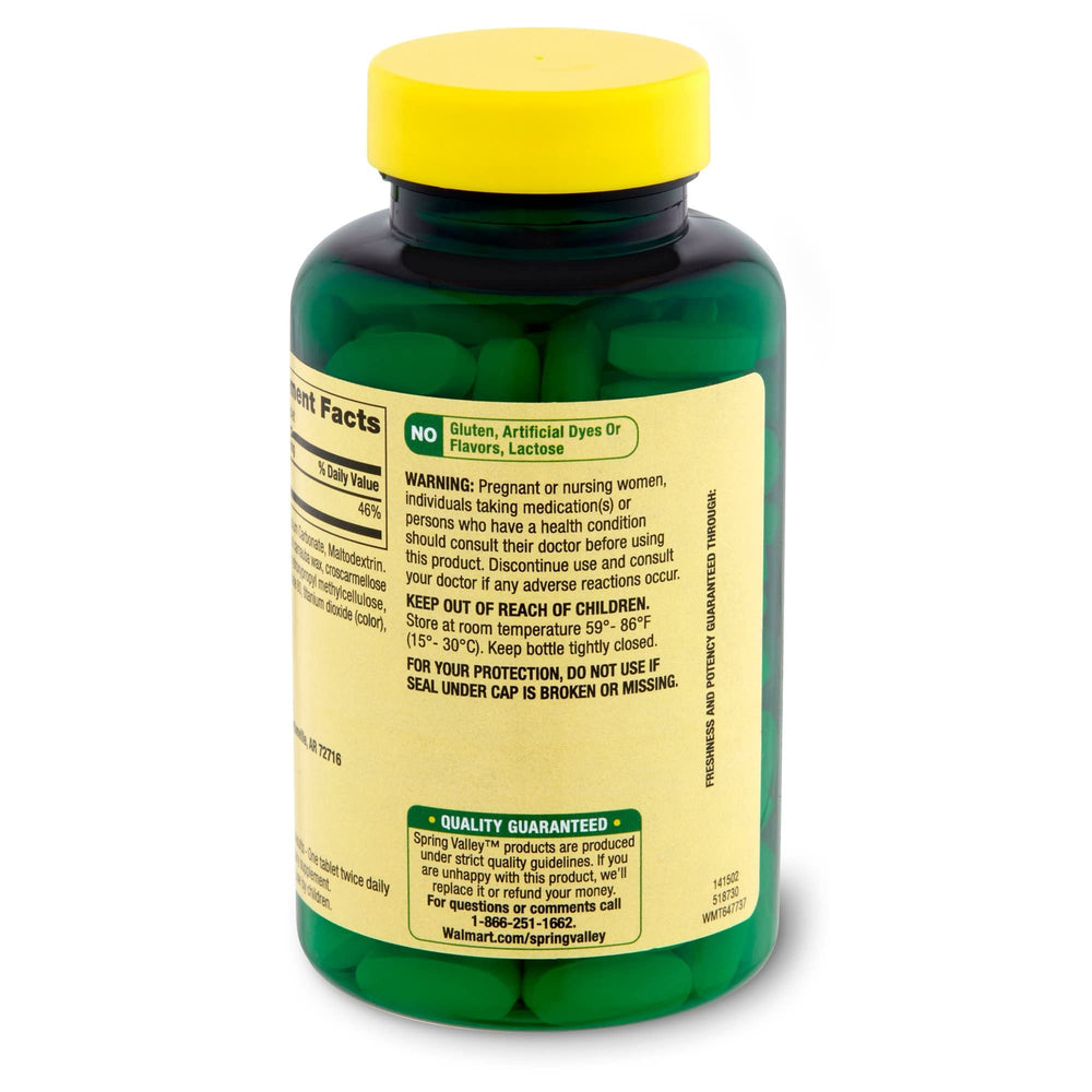 Calcium 600mg tablets close-up