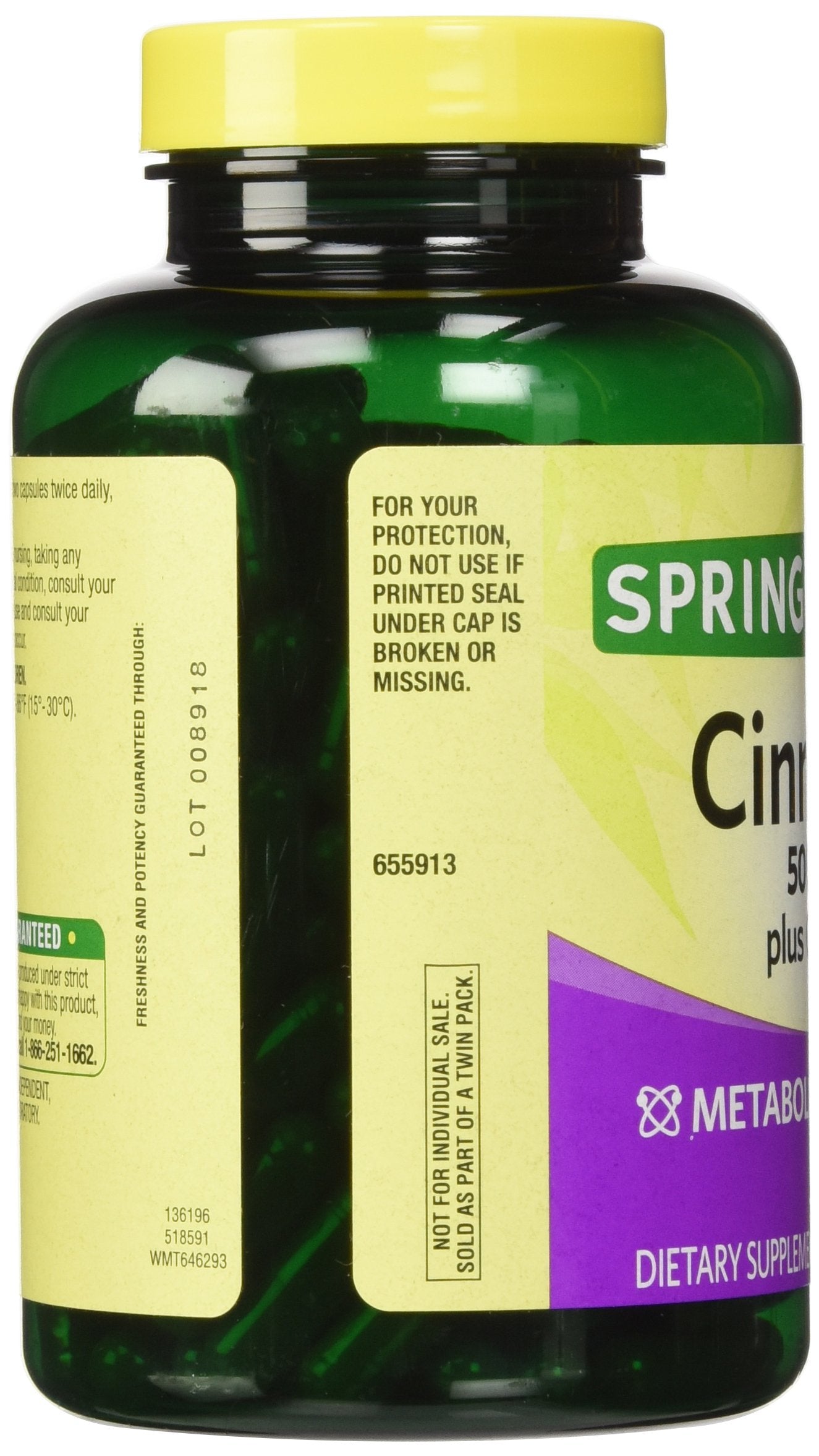 Ingredient highlights showing Cinnamon and Chromium