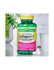 Ingredient panel for Spring Valley Collagen + C 2,500 mg supplement