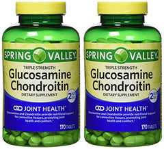 Spring Valley glucosamine chondroitin tablets count on the package