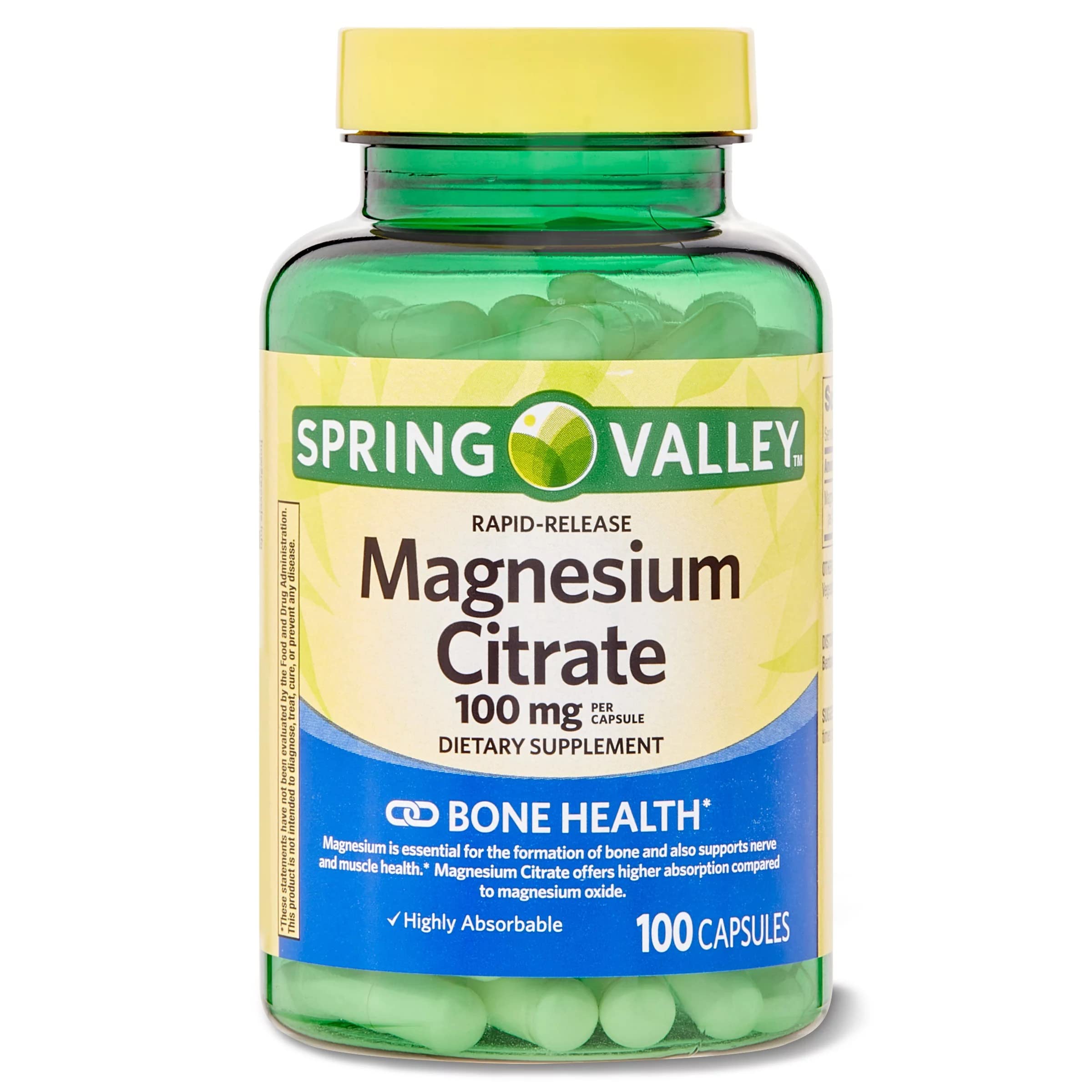 Spring Valley Magnesium Citrate 100 mg Rapid-Release bottle