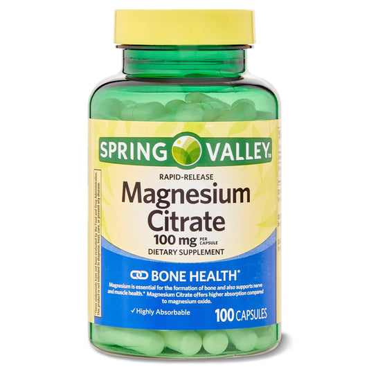 Spring Valley Magnesium Citrate 100 mg Rapid-Release bottle