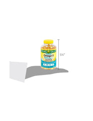 Close-up of lemon-flavored Omega-3 fish oil softgels