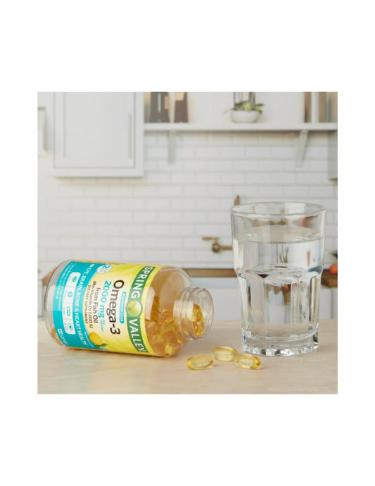 Spring Valley Omega-3 Maximum Care label on bottle