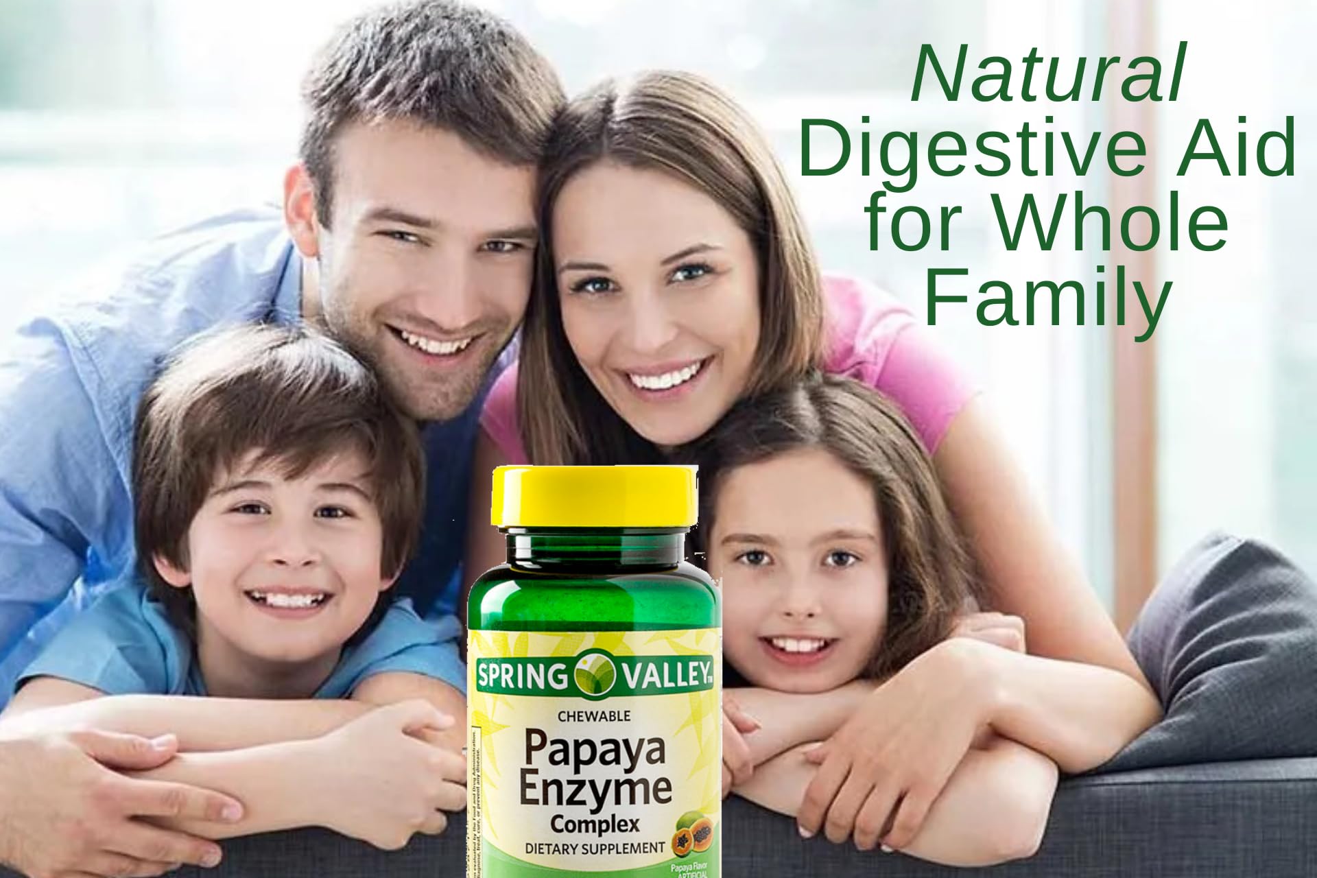 Gluten-free and lactose-free papaya enzyme chewables