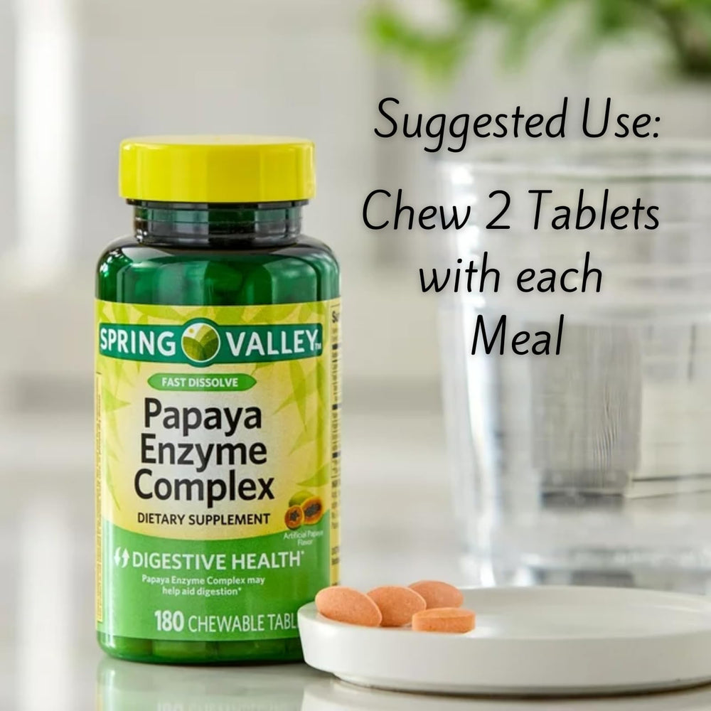 Papaya enzyme formulation for heartburn relief