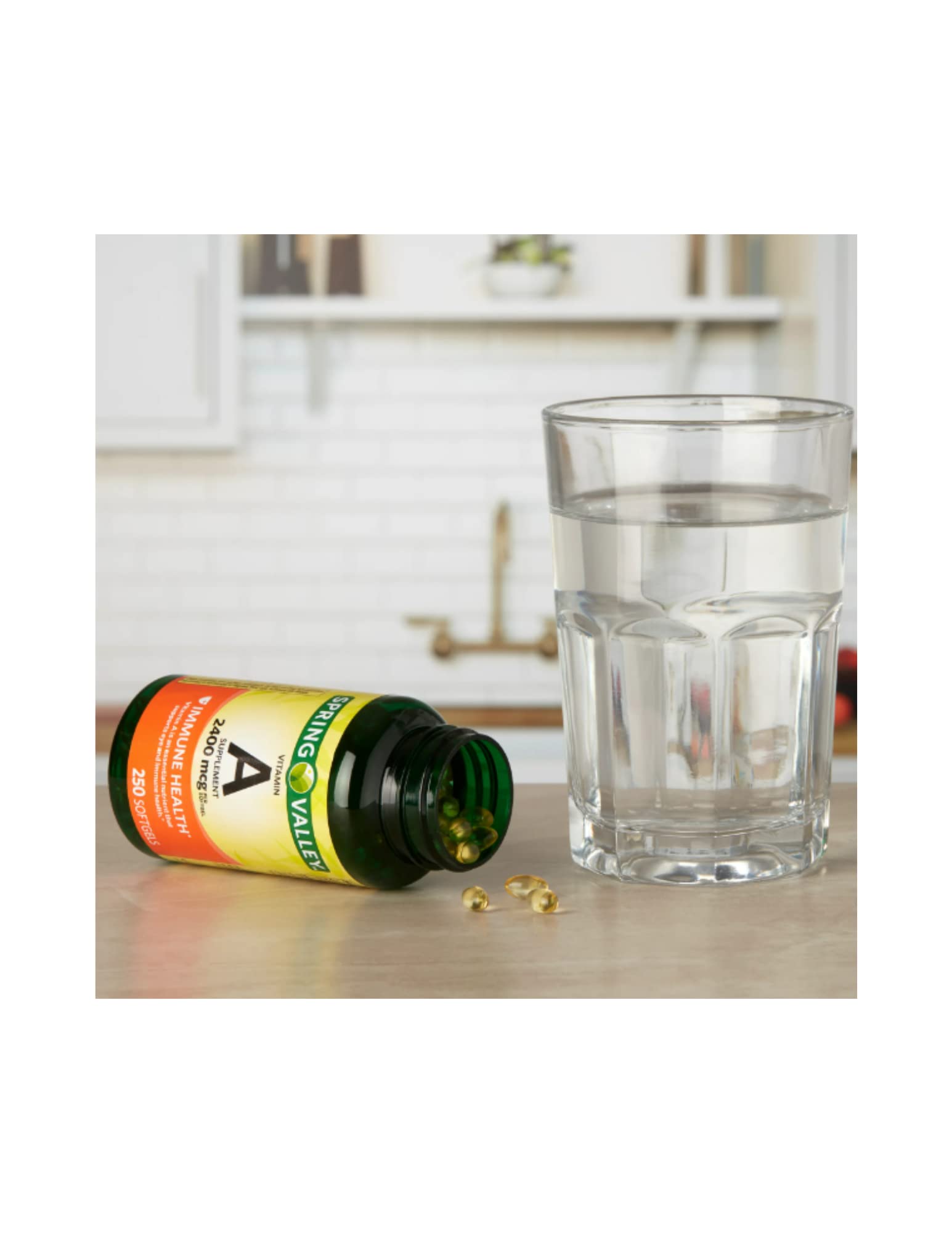 STS sticker on Spring Valley Vitamin A bottle