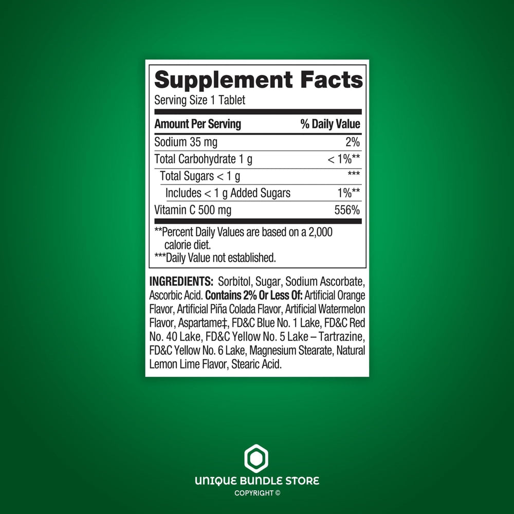 Includes a 7-day pill organizer with Spring Valley Vitamin C pack