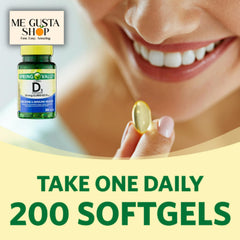 Close-up of Vitamin D3 capsules