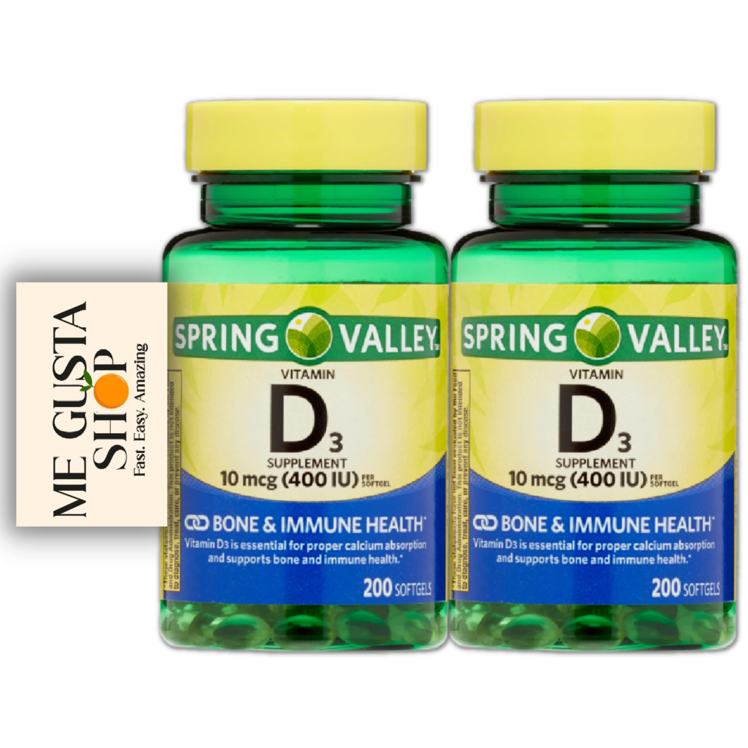 Me gustas Sticker included with Spring Valley Vitamin D3 package