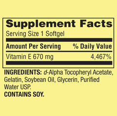 Spring Valley Vitamin E bottle with 60 softgels