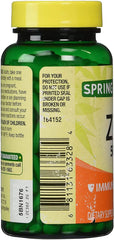 Close-up of zinc tablets showing small size for easy swallowing