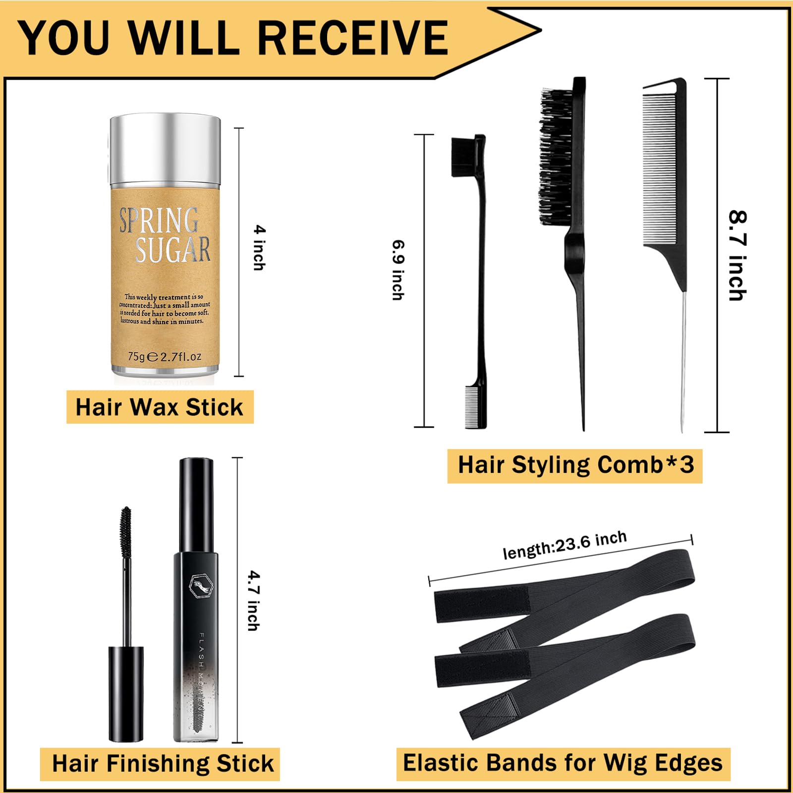SPRINGSUGAR hair wax stick demonstrates strong hold for sleek, long-lasting styles.