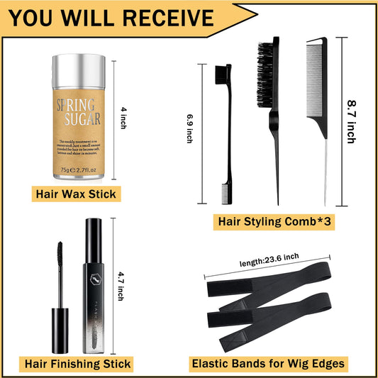 SPRINGSUGAR hair wax stick demonstrates strong hold for sleek, long-lasting styles.