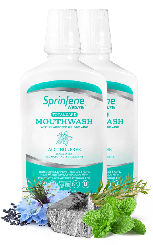 SprinJene alcohol-free mouthwash with xylitol 2-pack hero image
