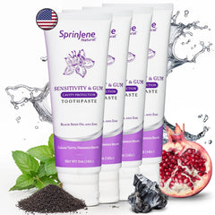 SprinJene sensitivity toothpaste 4-pack packaging
