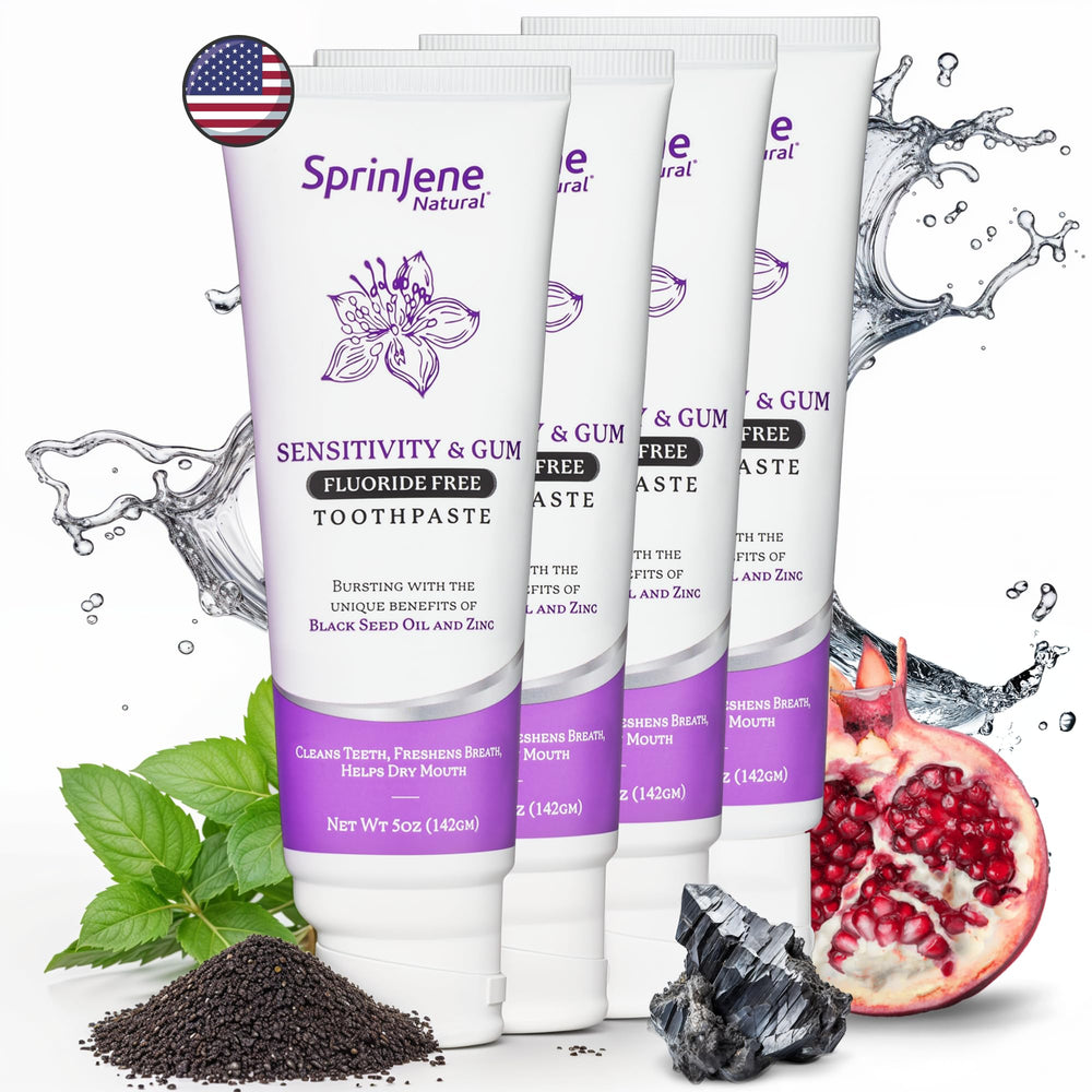 Fluoride-free toothpaste for sensitive teeth close-up