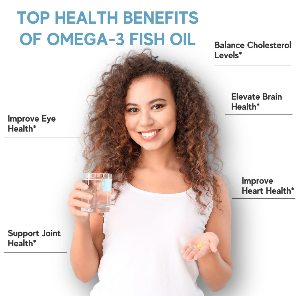 Omega-3 supporting brain and eye health illustration