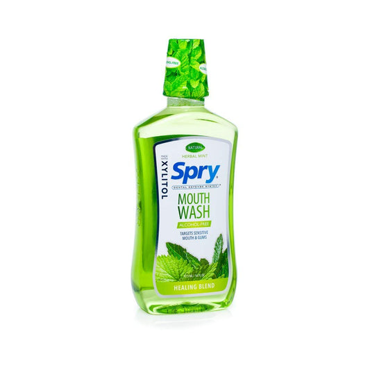 Two Spry mouthwash bottles in a 16 oz pack