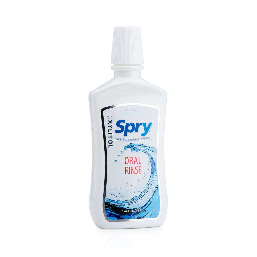 Spry Natural Xylitol Mouthwash Cool Mint bottle - 16 fl oz
