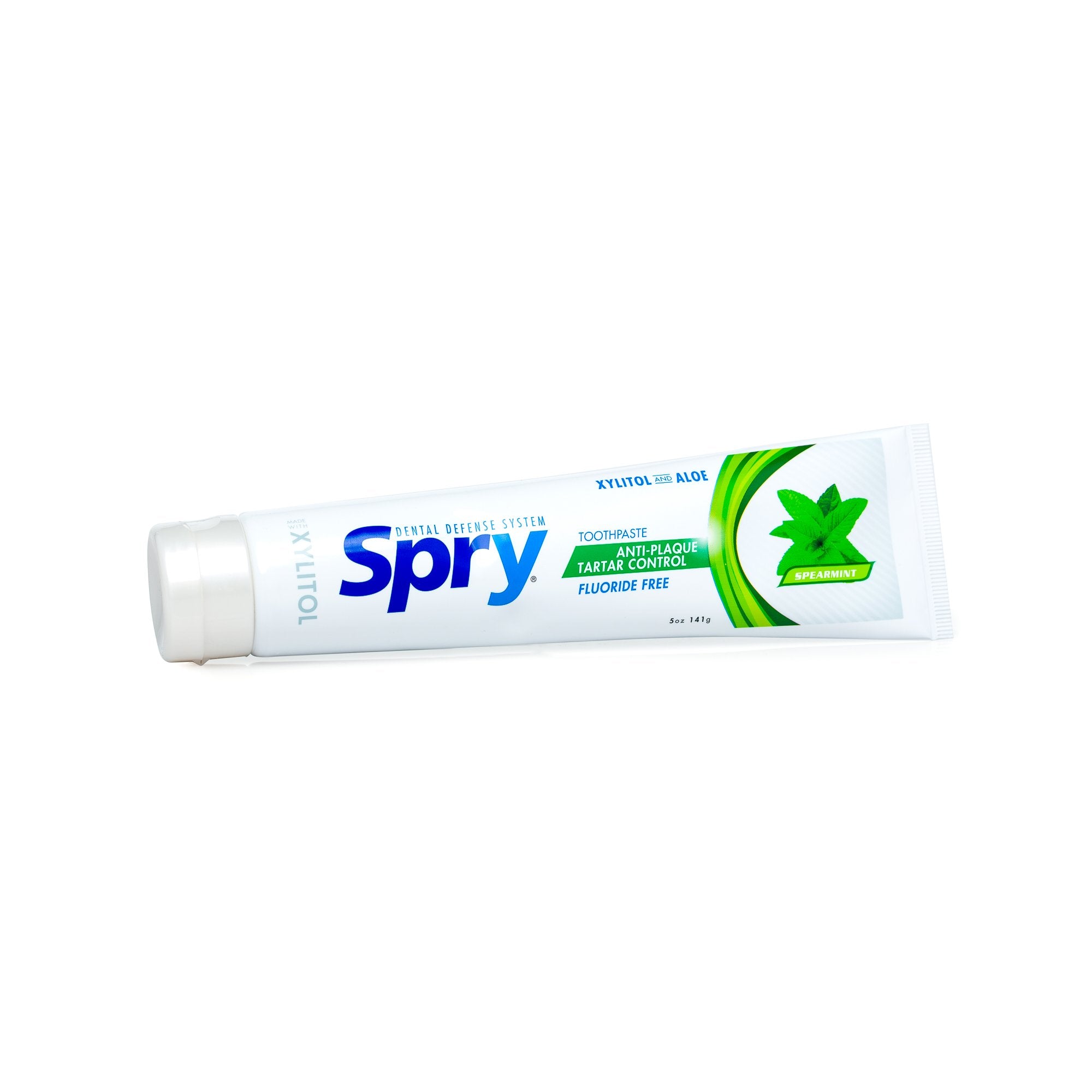 Spry Natural Xylitol Toothpaste 5oz side view