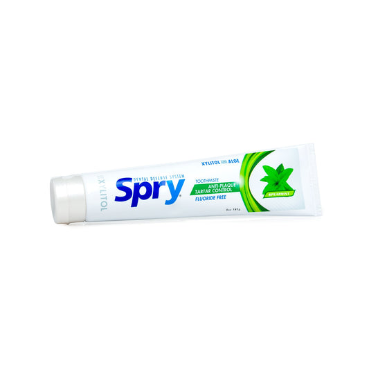 Spry Natural Xylitol Toothpaste 5oz side view
