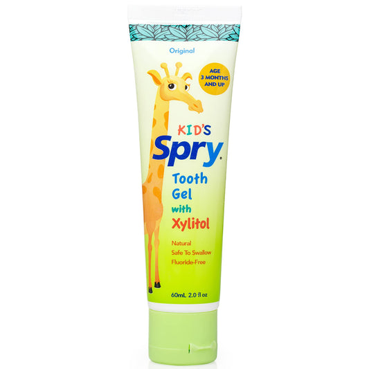 Spry Natural Xylitol Toothpaste for Babies and Toddlers, 2 oz bottle, pack of 2