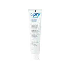 Spry toothpaste packaging box and branding