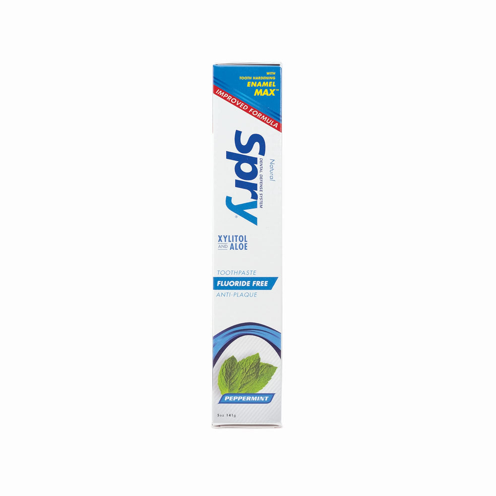 Peppermint flavored toothpaste with fresh breath concept